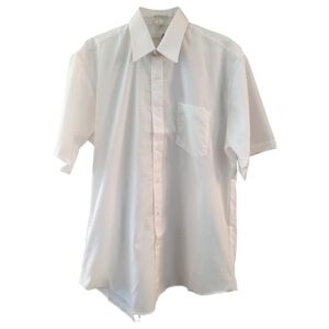 Ketch White Collared Button Down Shirt Lightweight Fabric - Size 16 1/2